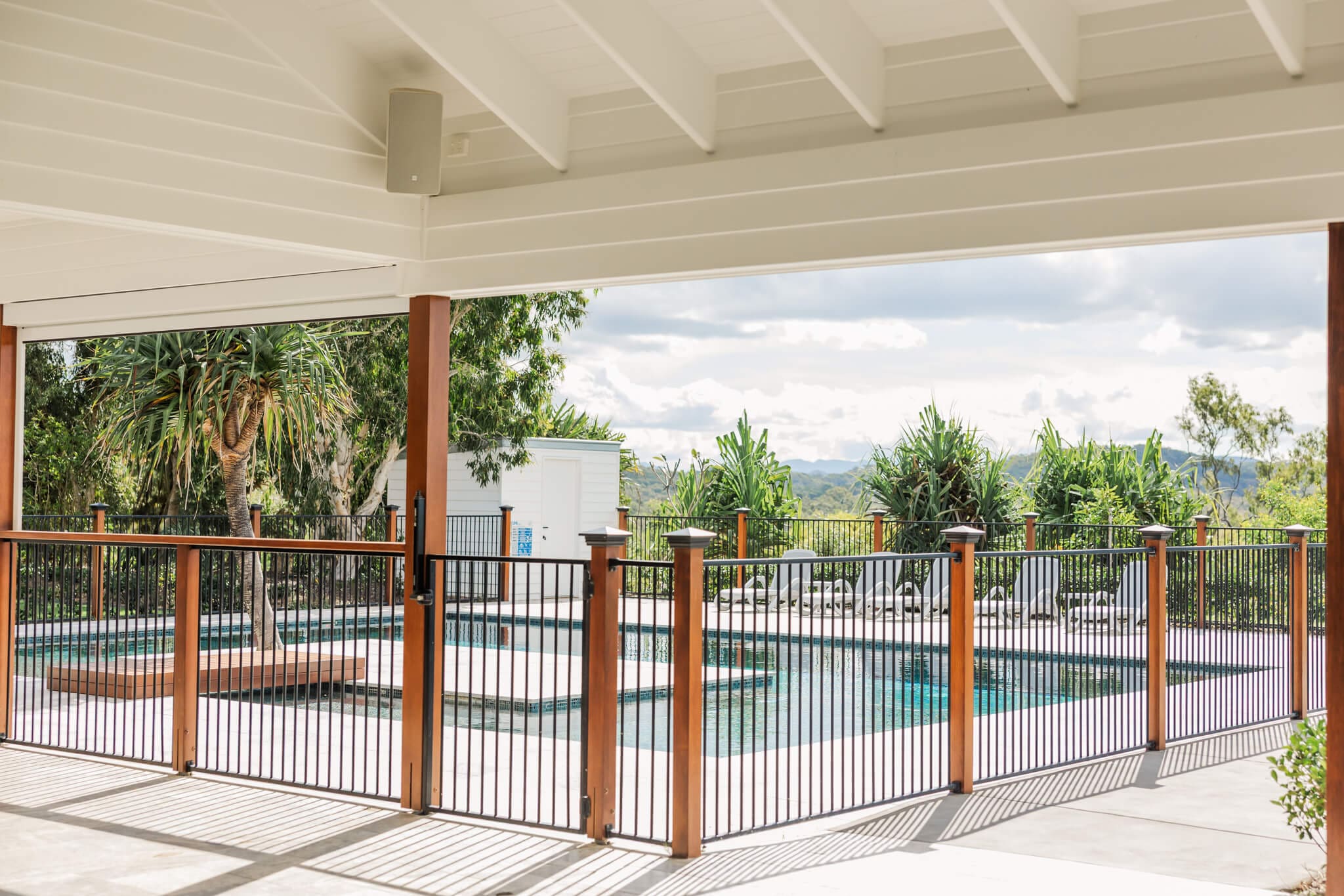 Pool area at Wedding venue located near Yeppoon.