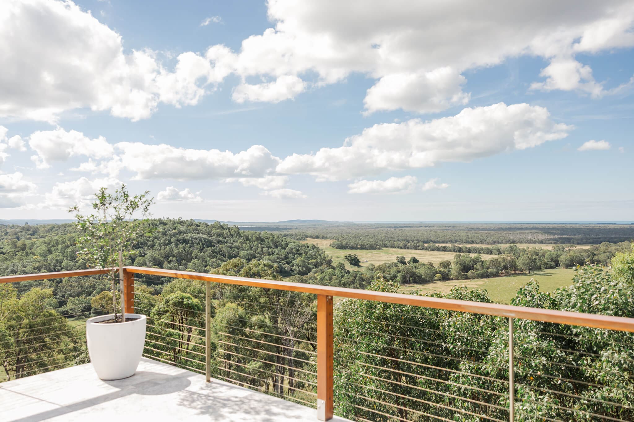 Stunning views from the Ambrym Estate, luxury wedding venue near Yeppoon.