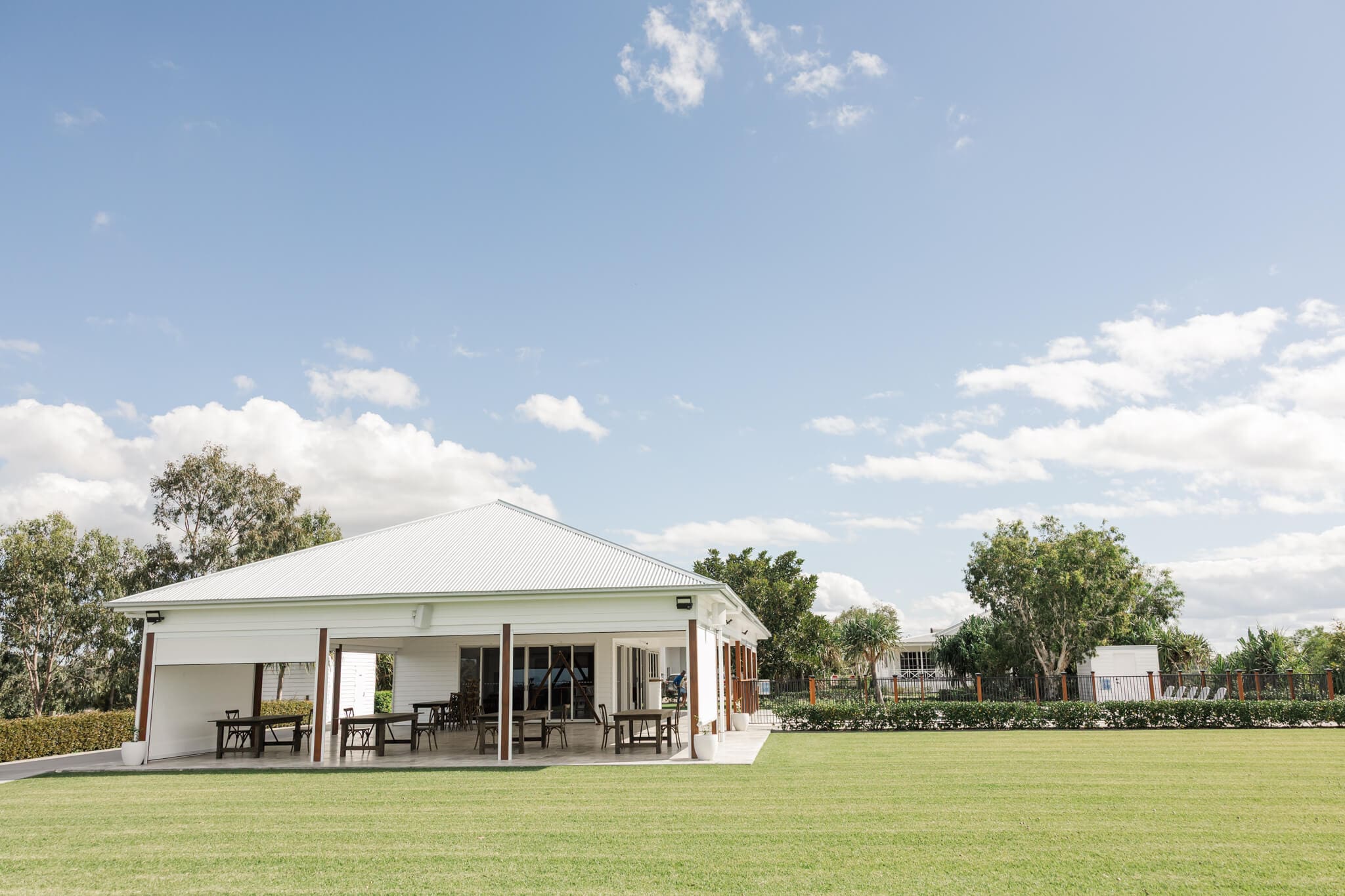 Pavillion at luxury wedding venue, Ambrym Estate in Yeppoon.