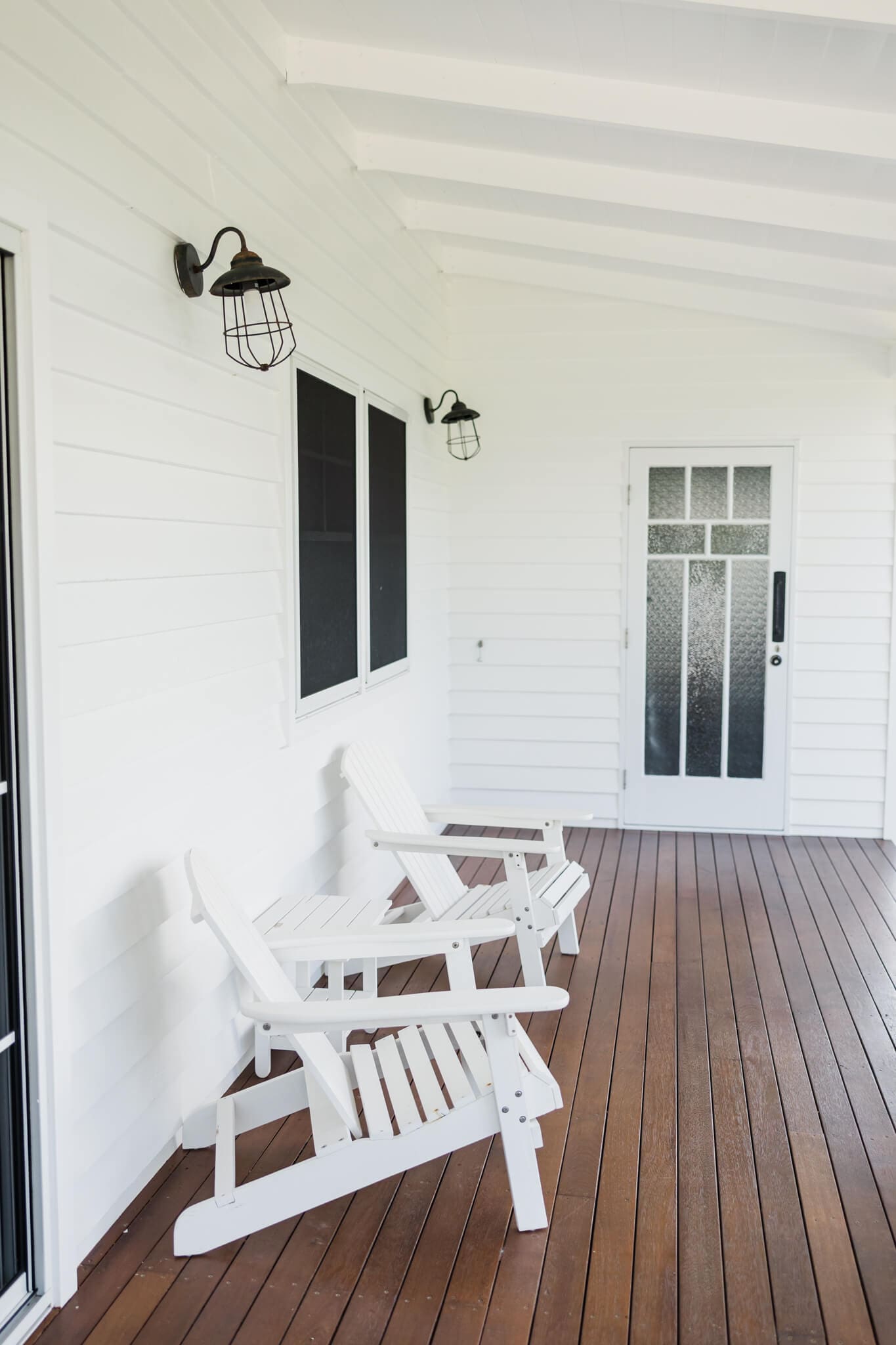 Veranda area at the Farmhouse Accommodation at Ambrym Estate luxury events venue.