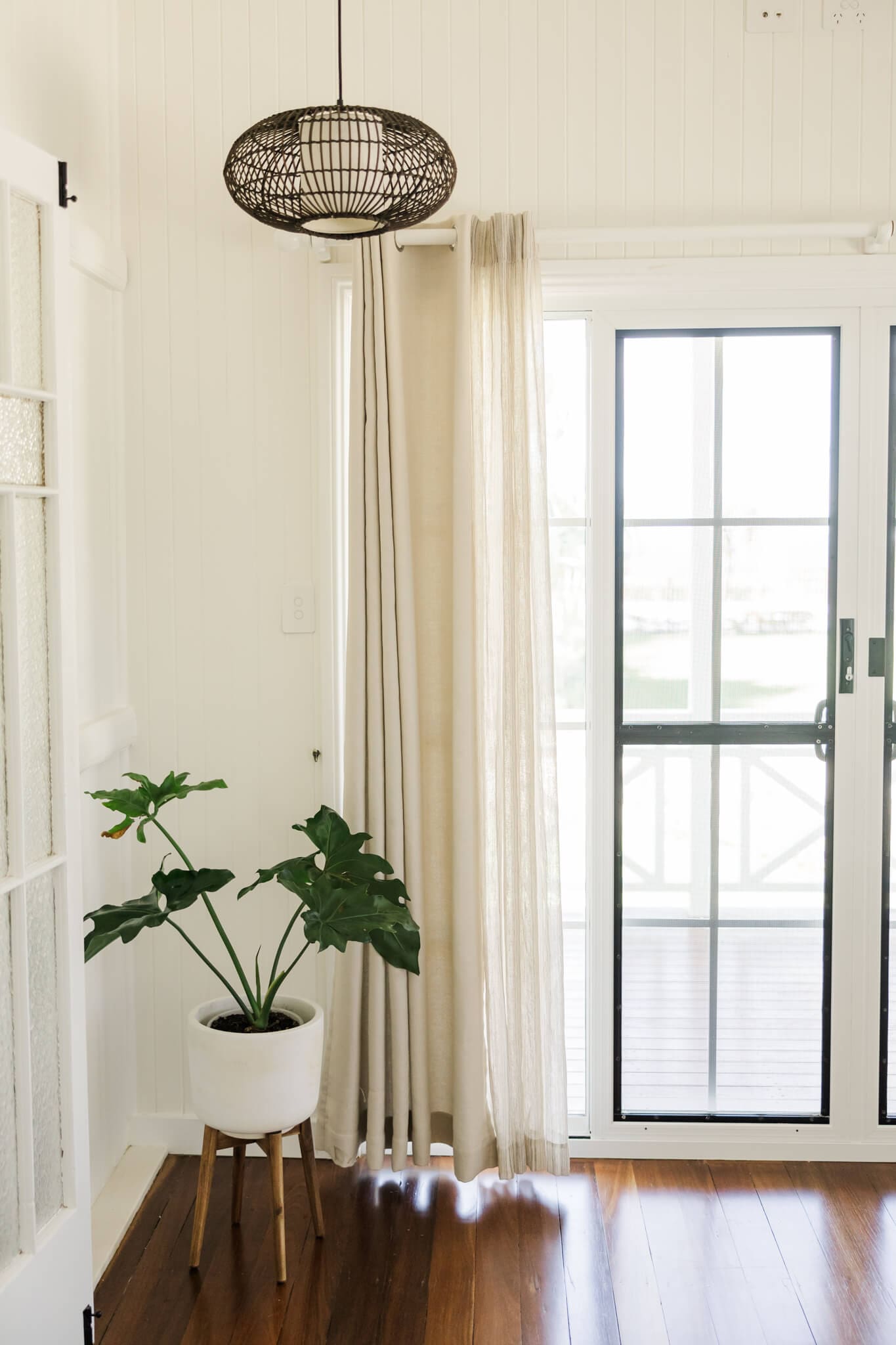 Bedroom area in the Farmhouse at Ambrym Estate, a luxury wedding venue near Yeppoon.