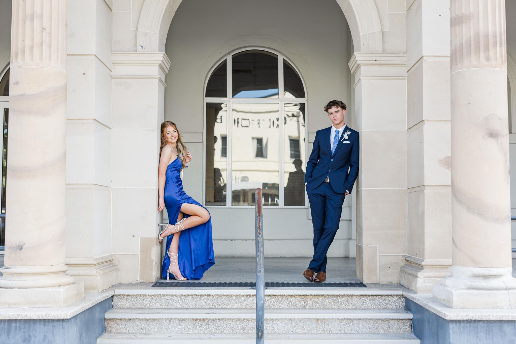 Couple posing for their photos in their formal dress Rockhampton, Queensland.