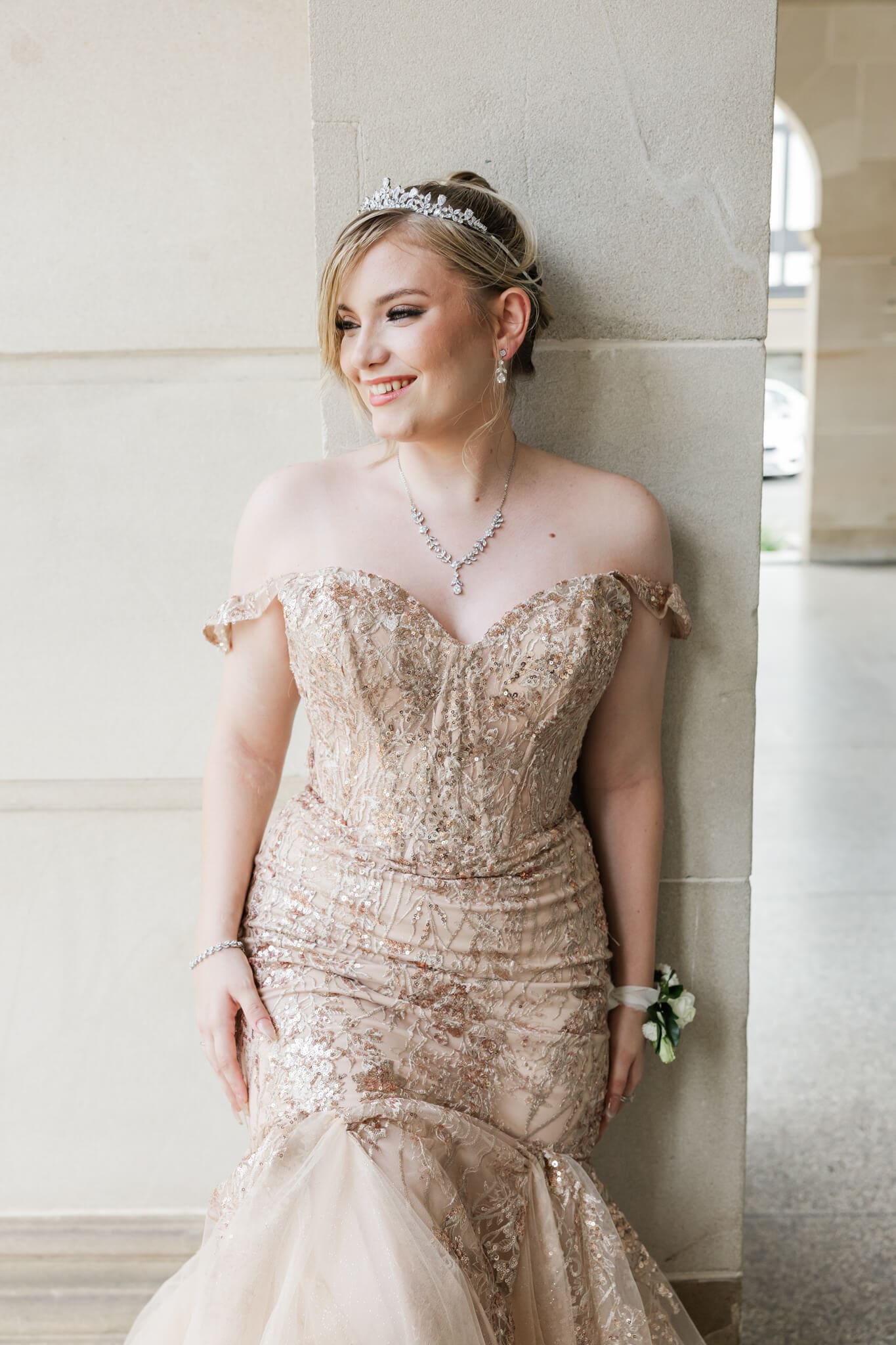 Beautiful formal image of girl graduate in her formal dress Rockhampton.