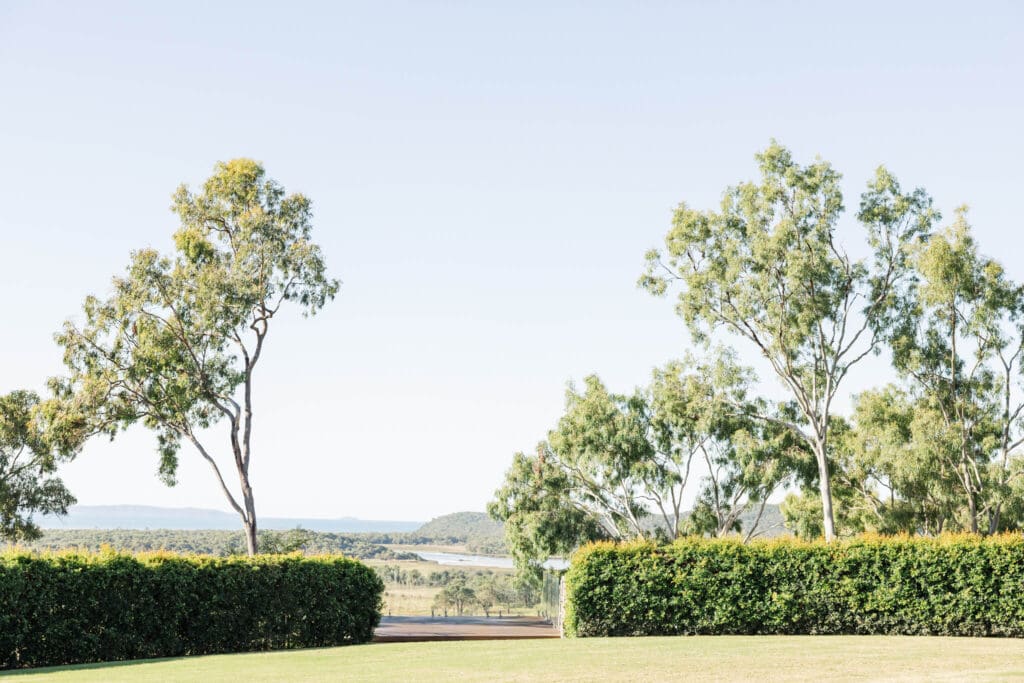Wedding venue ceremony site on a hill at Emu Park, Queensland.