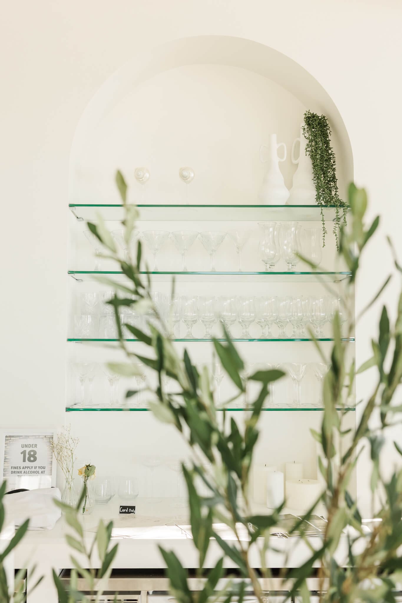 Stunning interior designs within a wedding venue for intimate weddings at Cooee Bay, Queensland.