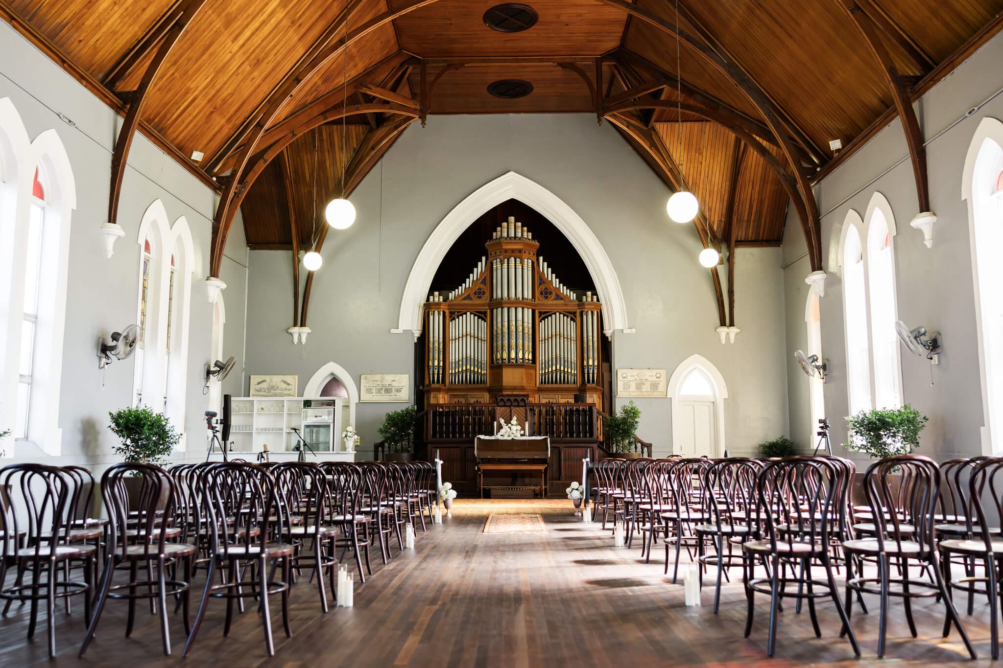 Heritage vibes at The Church Events Venue in Rockhampton. Stunning wedding venue captured by Julie-Anne Photography.