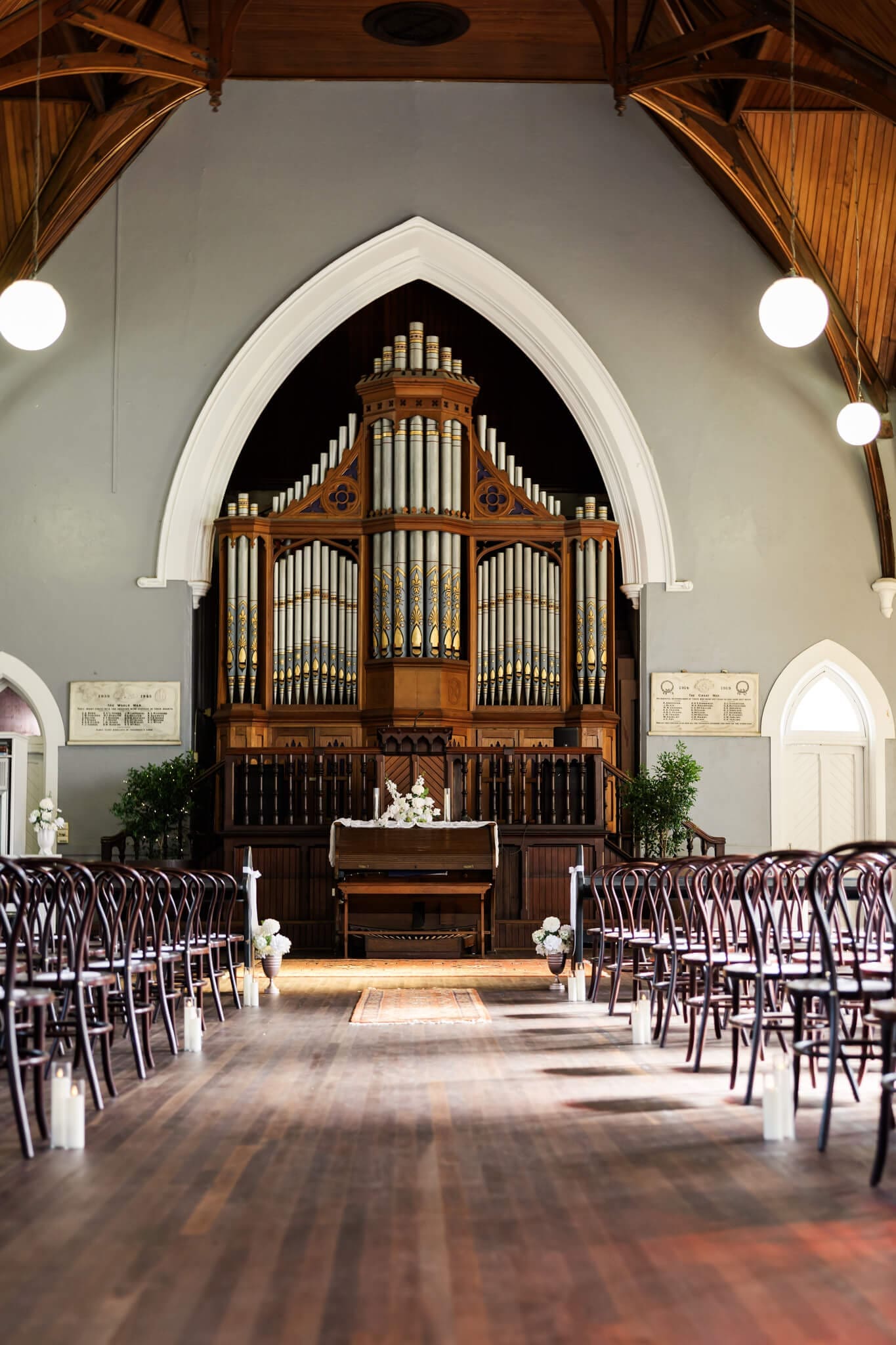 Heritage vibes at The Church Events Venue in Rockhampton. Stunning wedding venue captured by Julie-Anne Photography.