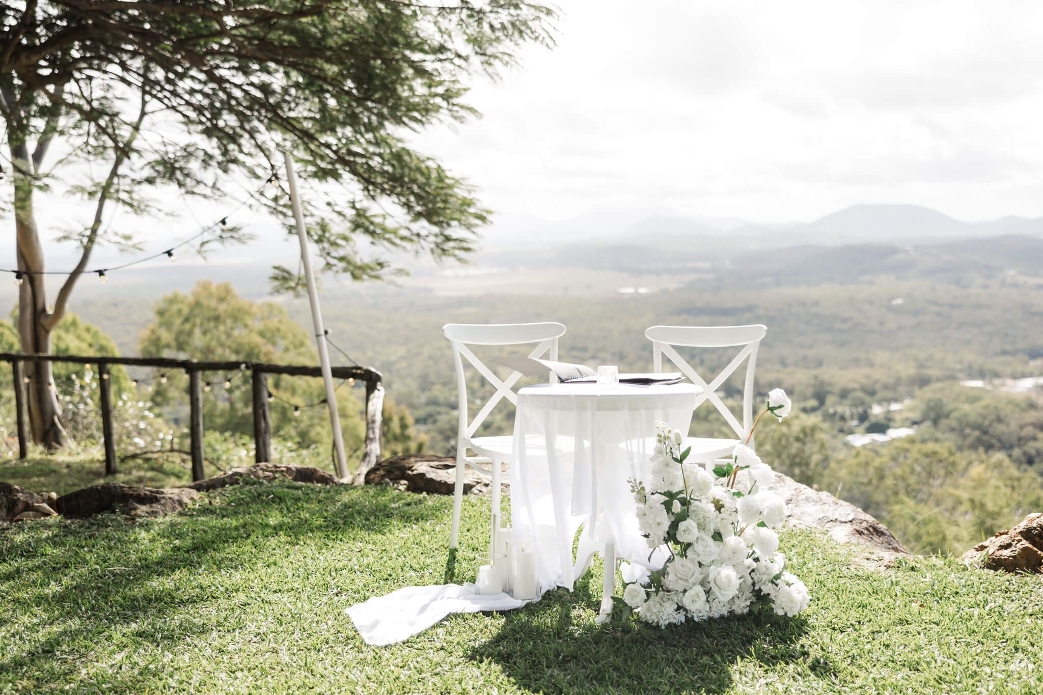 360° views a the wedding venue - The Lookout Woodbury, near Yeppoon, Queensland.