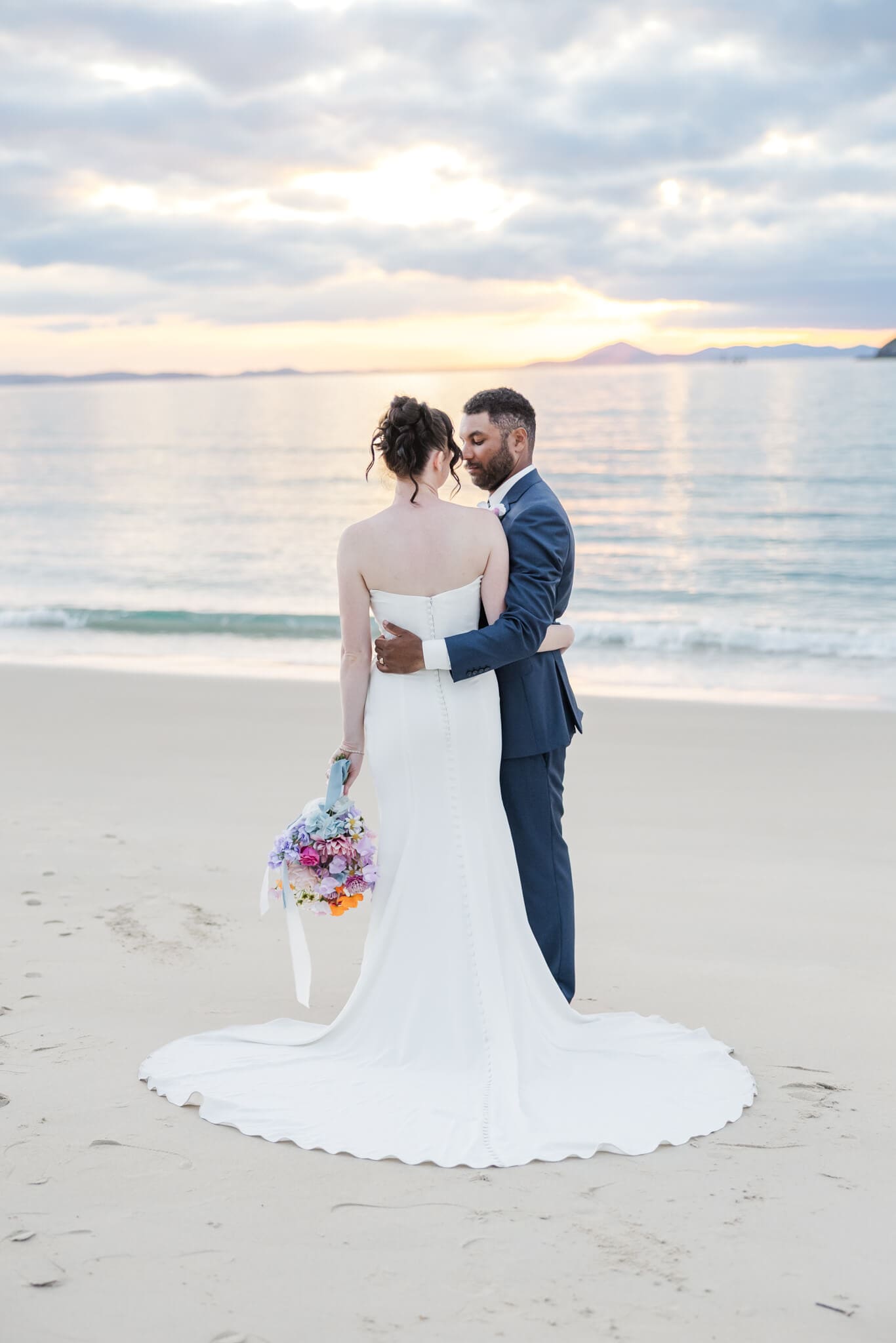 Bride and Groom portrait on Great Keppel Island, a wedding venue at Yeppoon.