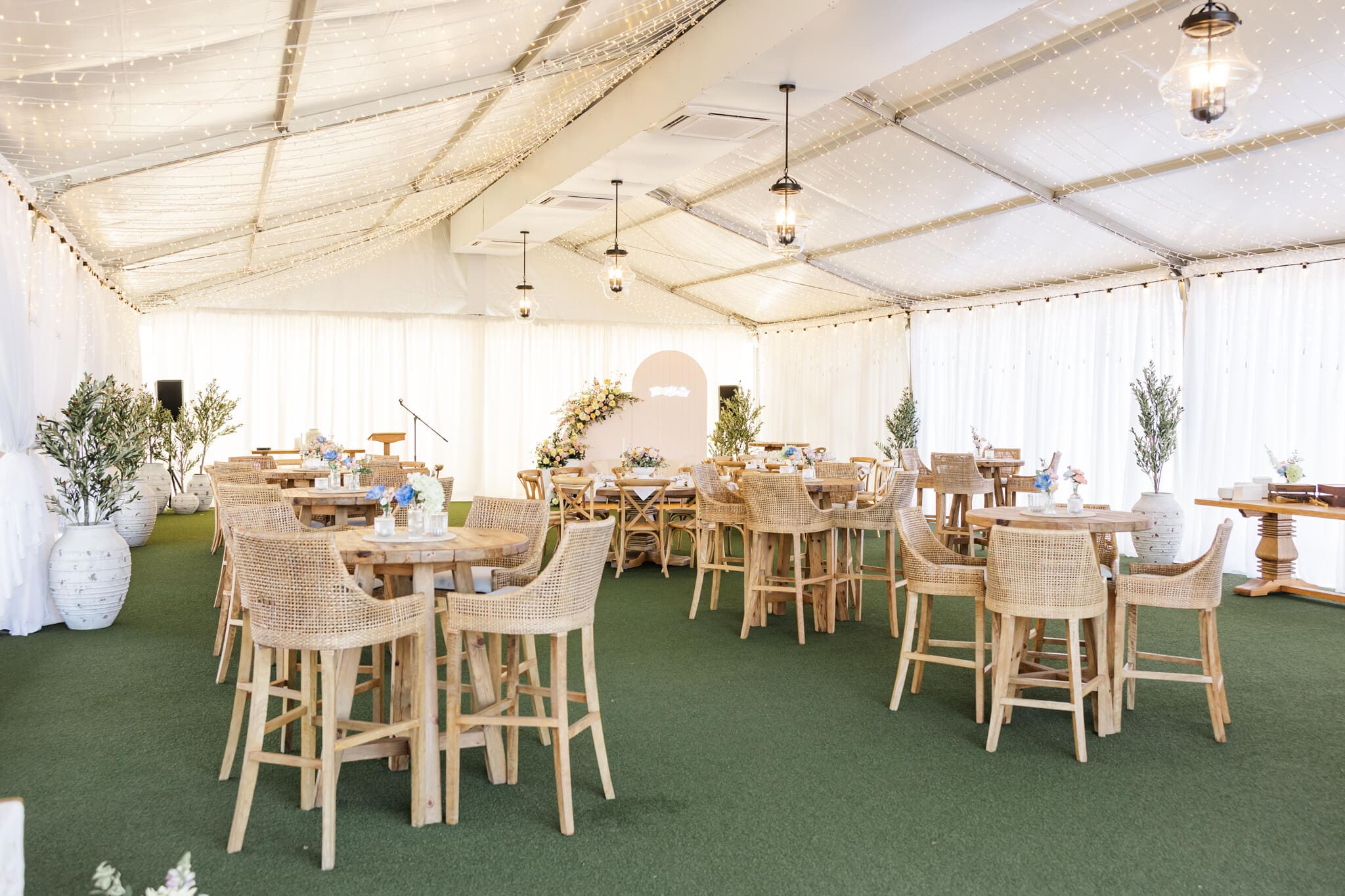 Beautiful table settings at The Paddock Yeppoon, a Yeppoon wedding venue that is luxurious and stunning.