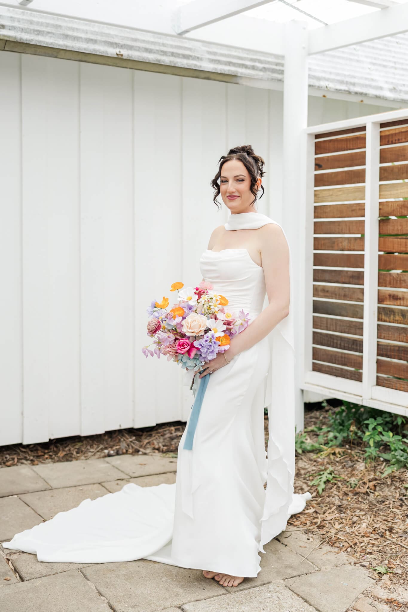 Portrait of a bride at a Yeppoon Wedding Venue, Great Keppel Island Hideaway. Captured by Julie-Anne Photography.