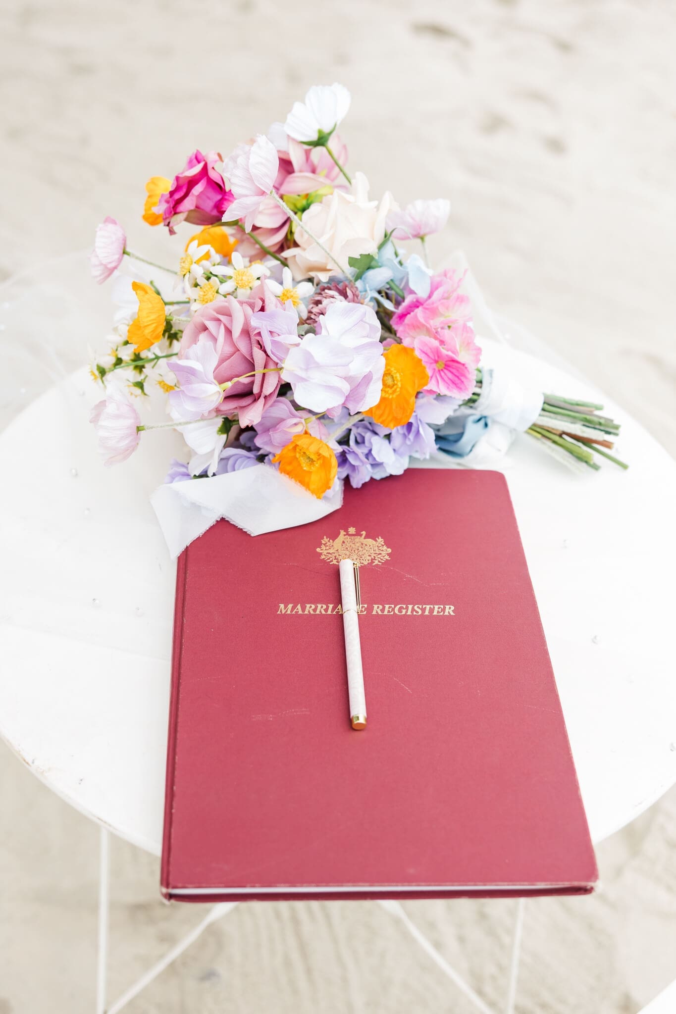Photo of marriage register book, ready to use for wedding.