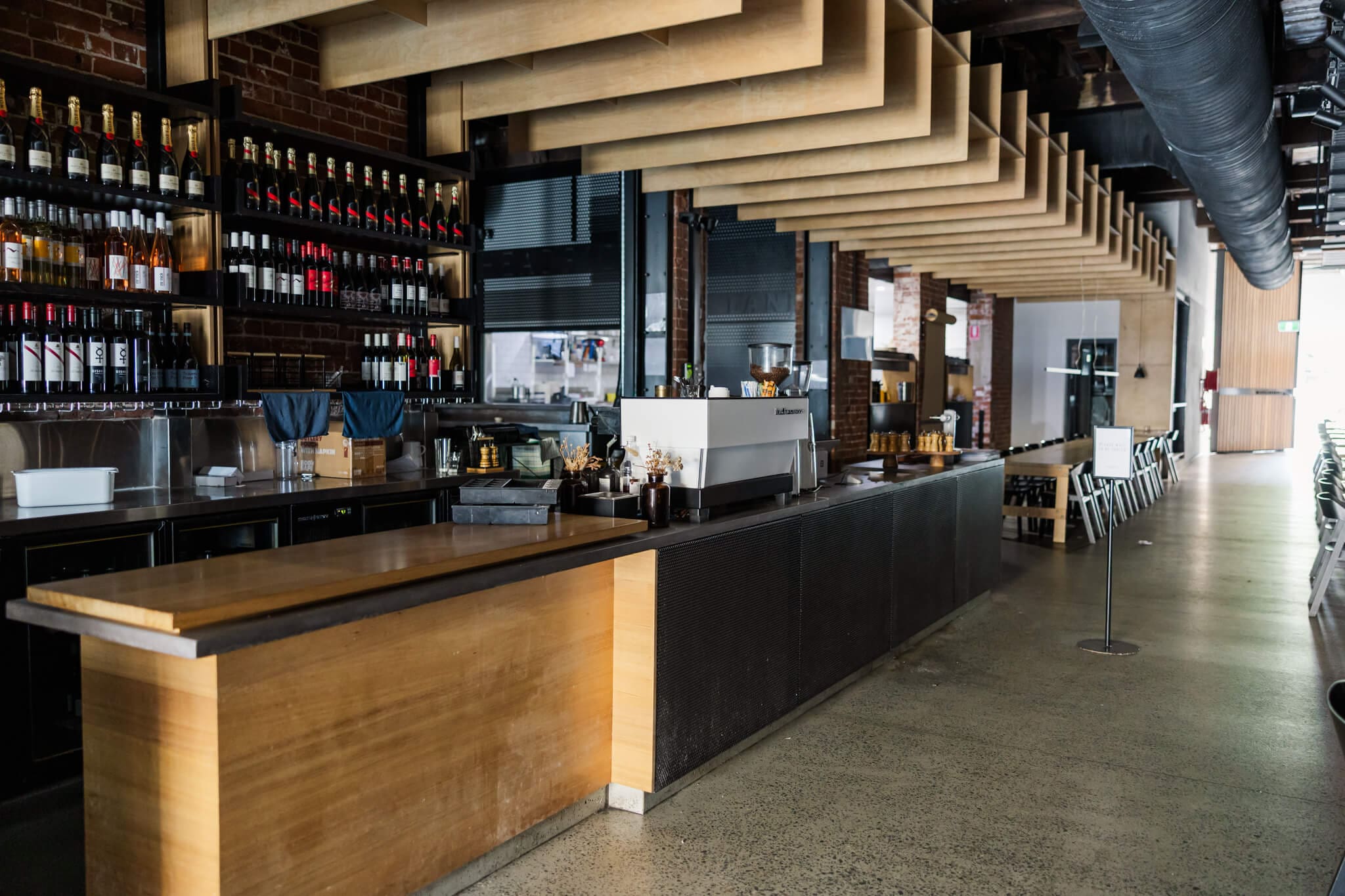 Restaurant area of  Headricks Lane in Rockhampton.