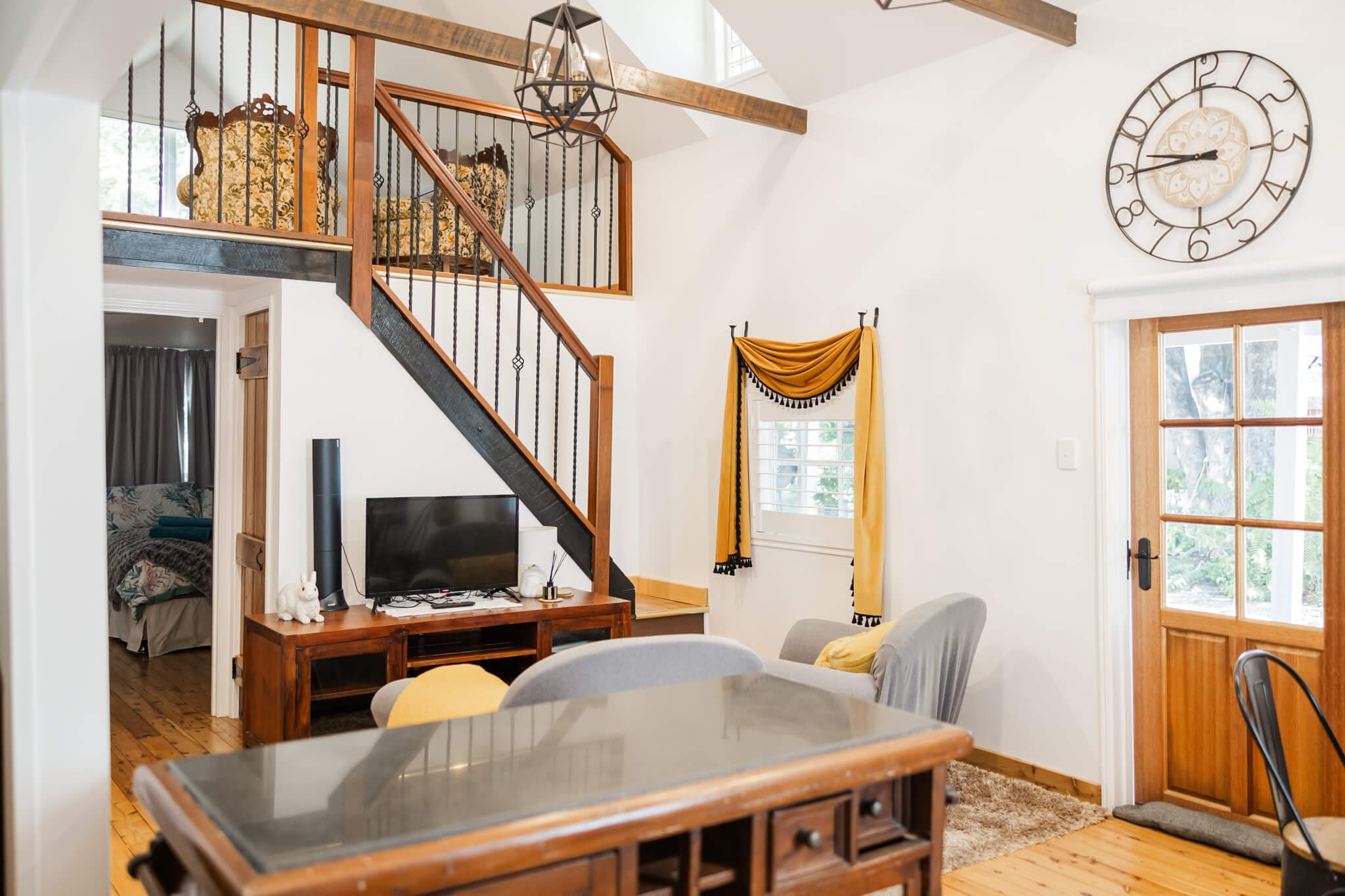 Groom Preparation for wedding day - inside the Calico Cottage at St Aubins Village