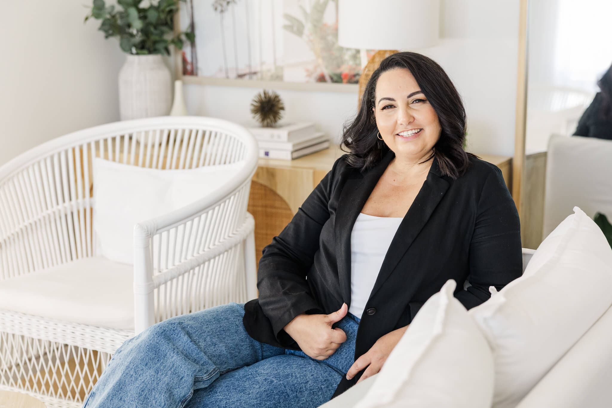 Gina, a wedding planner poses for her personal branding photos.