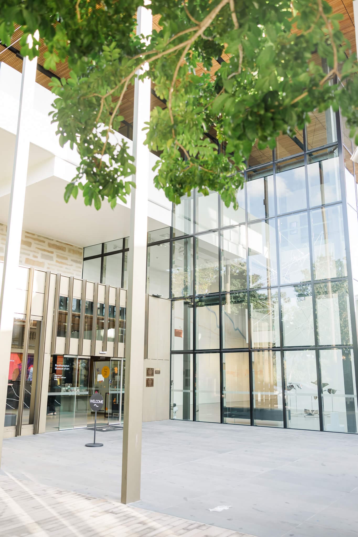 The spectacular entrance of the Rockhampton Museum of Art Gallery.