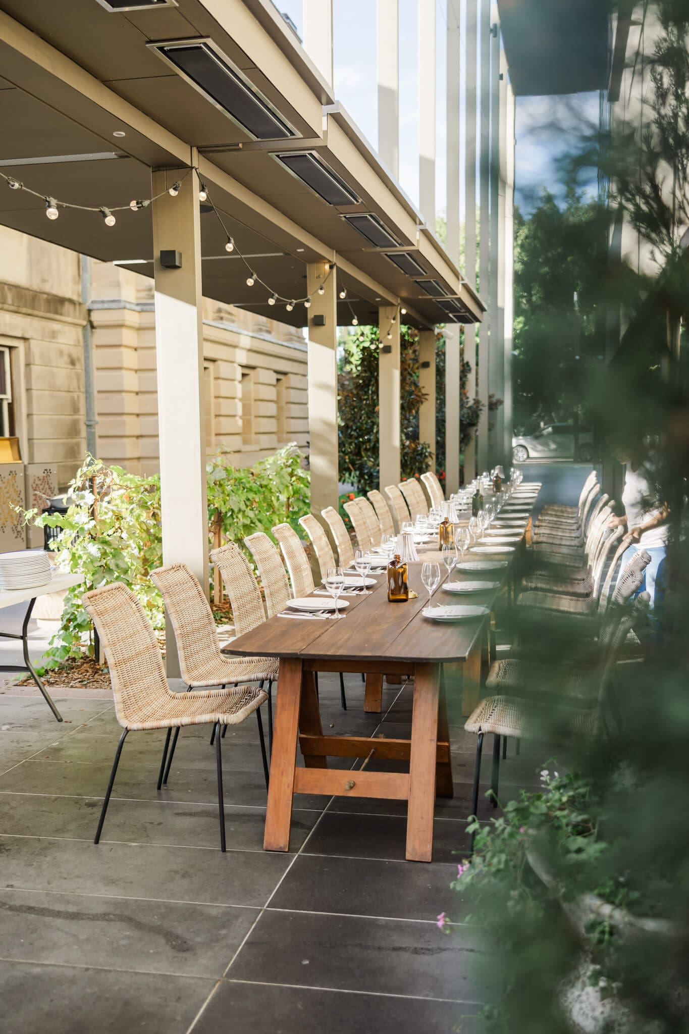 wedding reception set up at the gorgeous Rockhampton Art Gallery.
