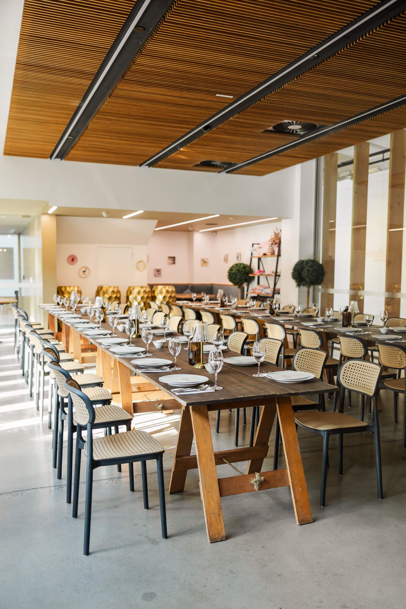 Wedding reception set up at the gorgeous Rockhampton Museum of Art.