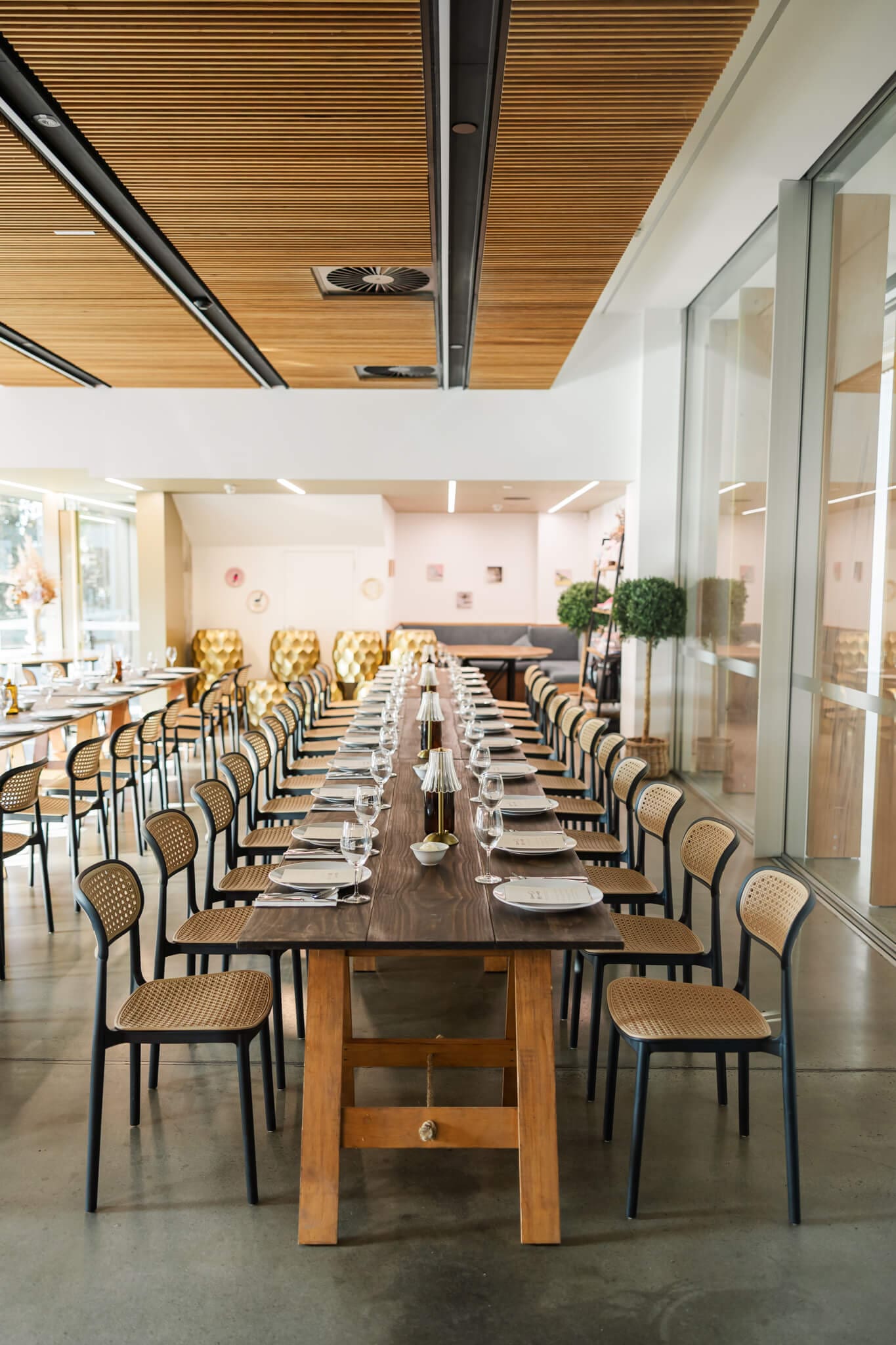 Rockhampton wedding venue, the Rockhampton Museum of Art, with a wedding reception set up