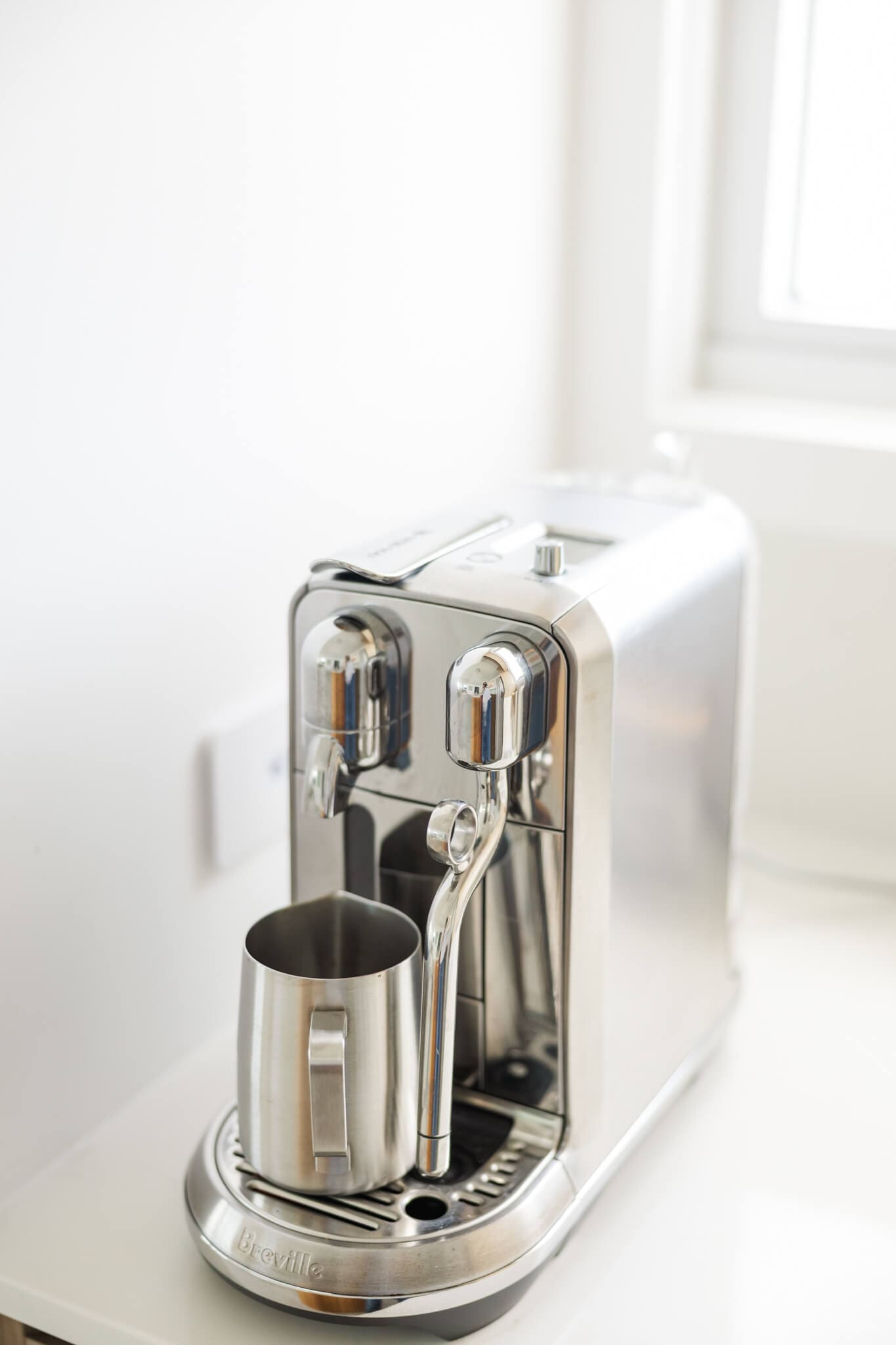 Detail shot of the coffee machine.