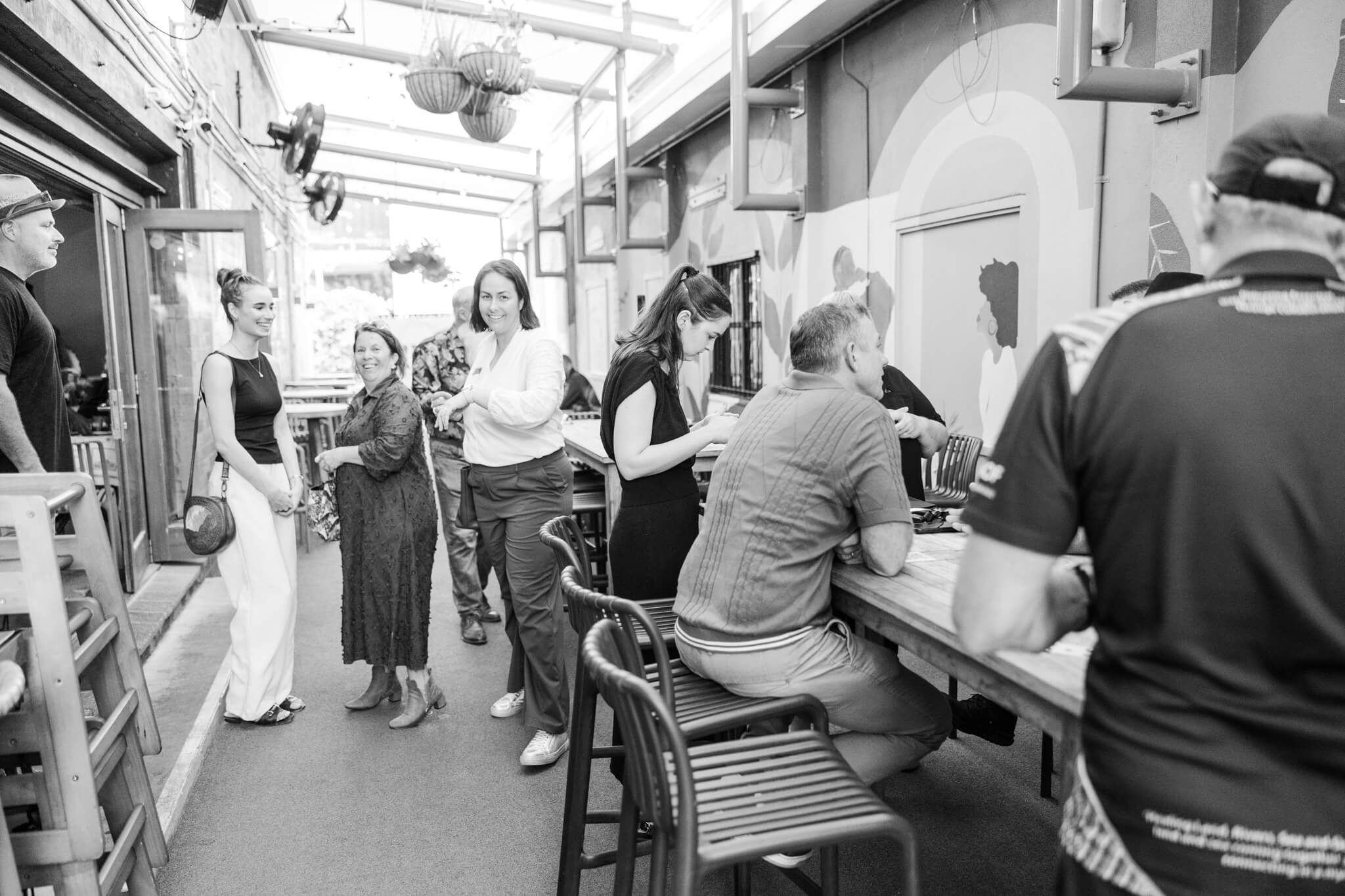 Members of the Chamber of Commerce, attending an event in Yeppoon.