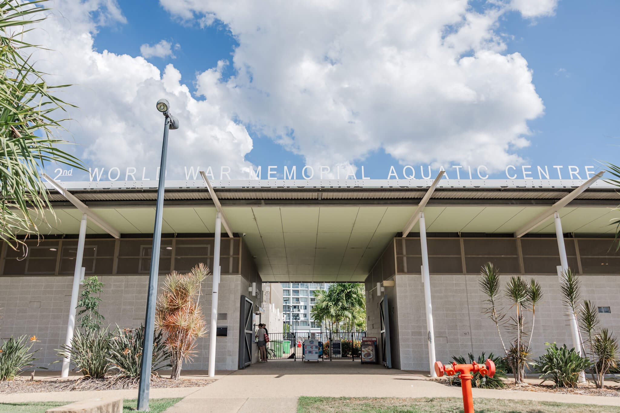 The front entrance of Southside pool in Rockhampton.