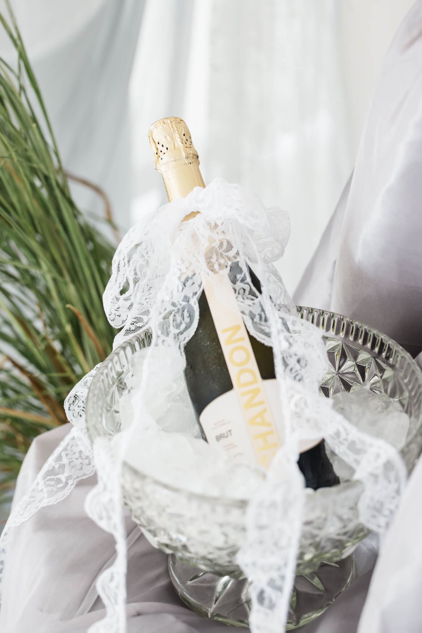 Detail shots of a wine bottle at a styled wedding reception at Ambrym Estate, Yeppoon Queensland.