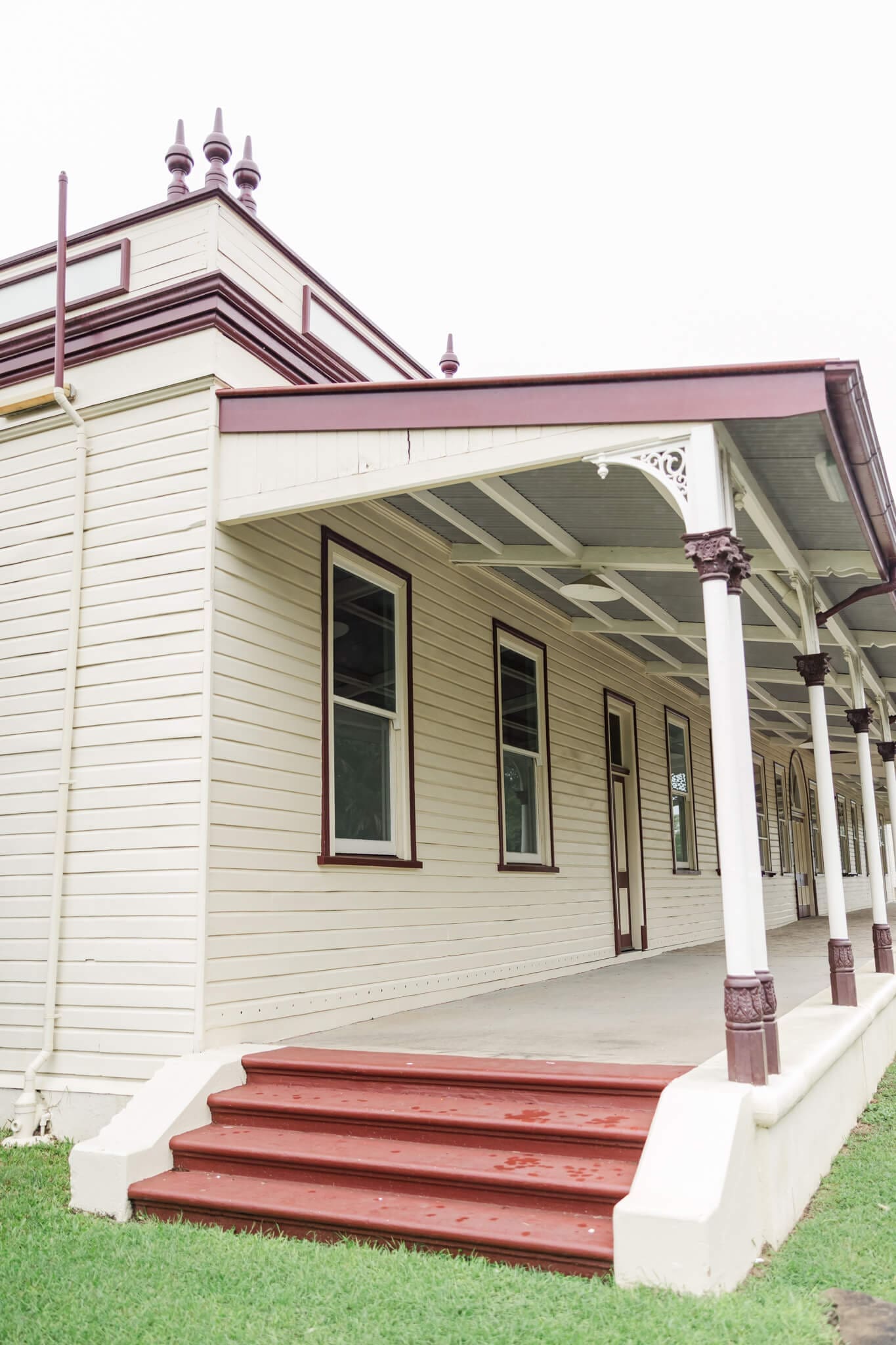 The veranda space at the Archer Park Rail Museum, a beautiful venue suitable for engagement parties.