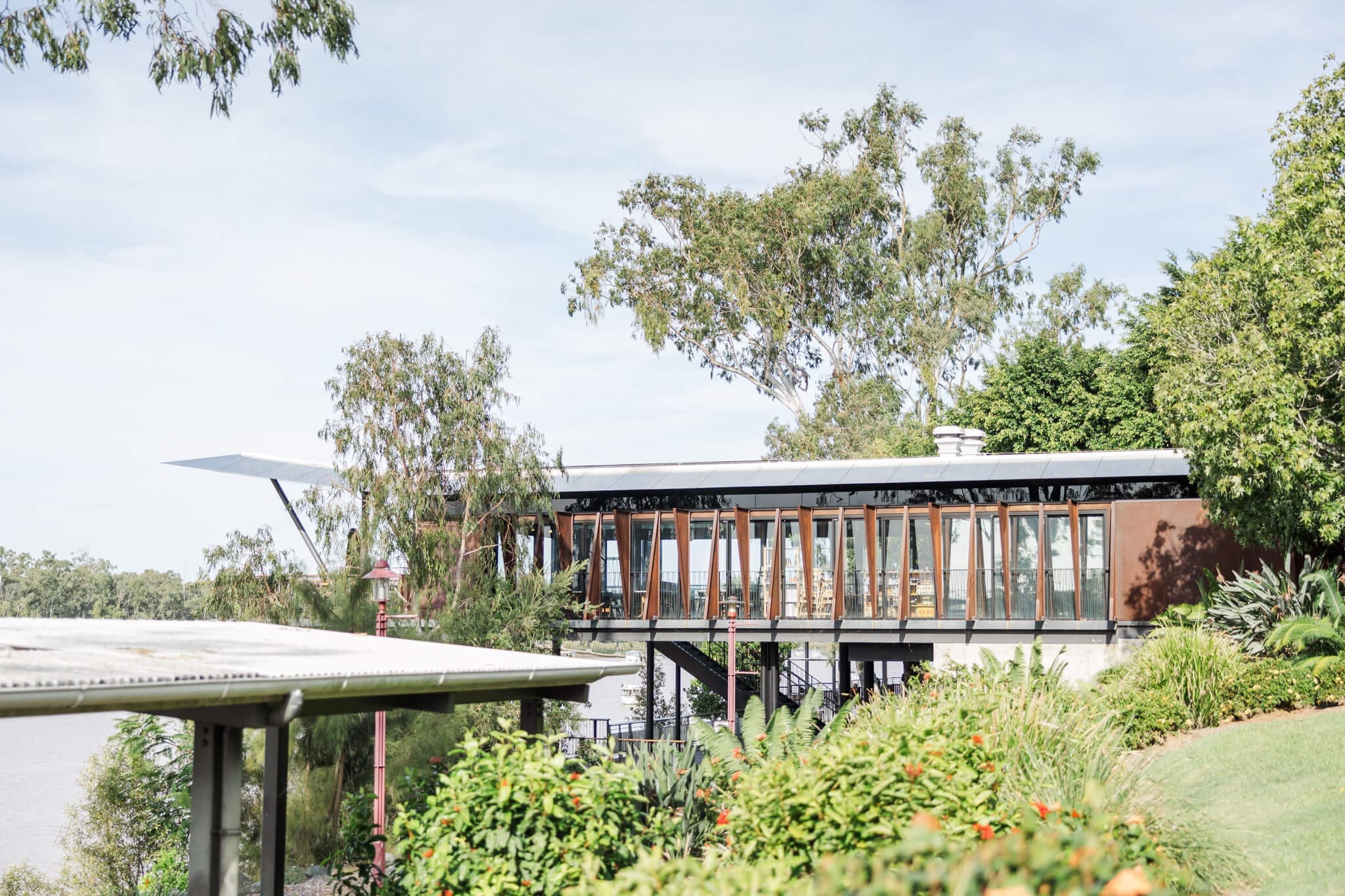 The Boathouse, Rockhampton, a restaurant overlooking the Fitzroy River.