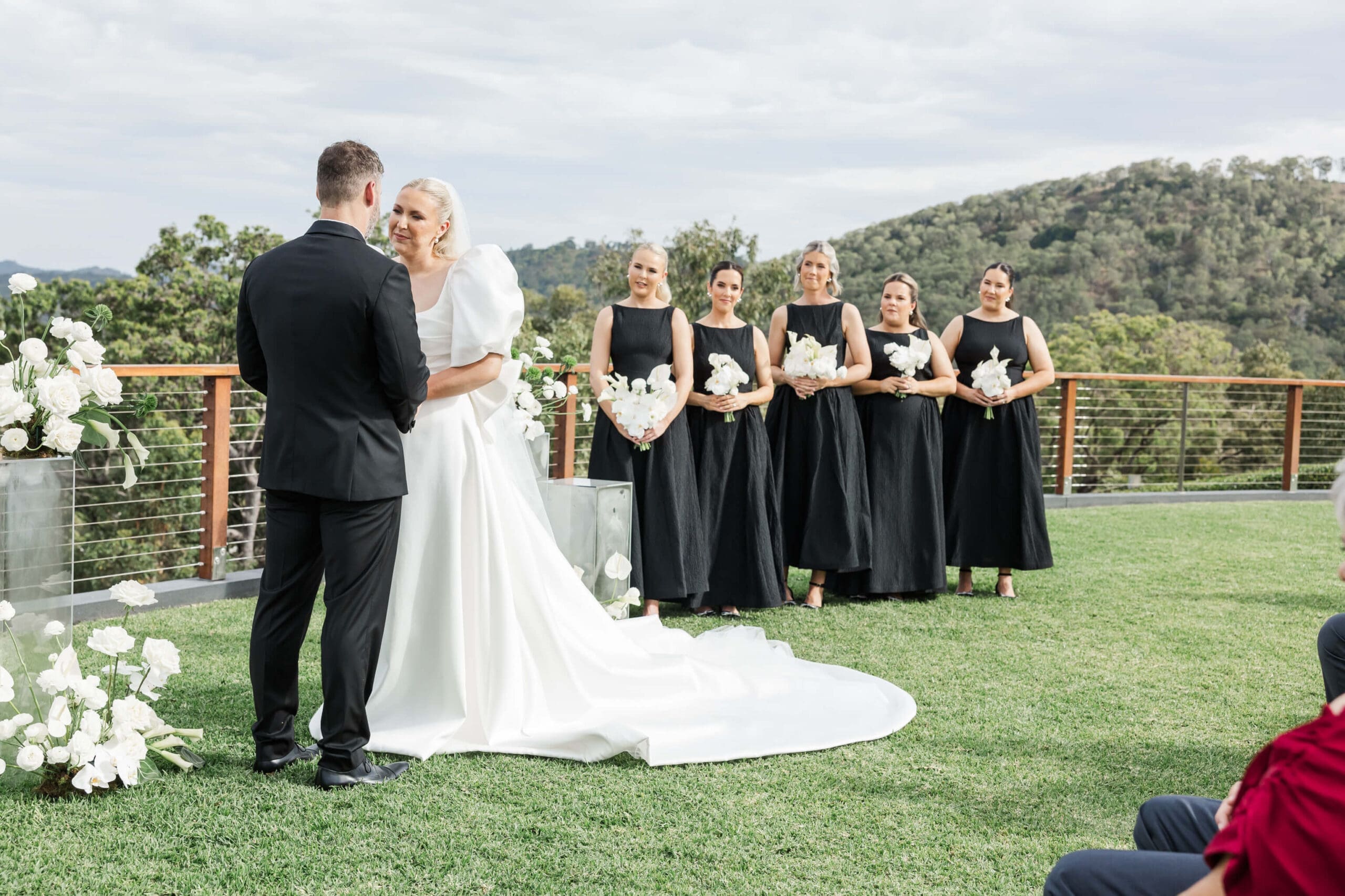 A beautiful wedding ceremony held at a luxury Yeppoon wedding venue.