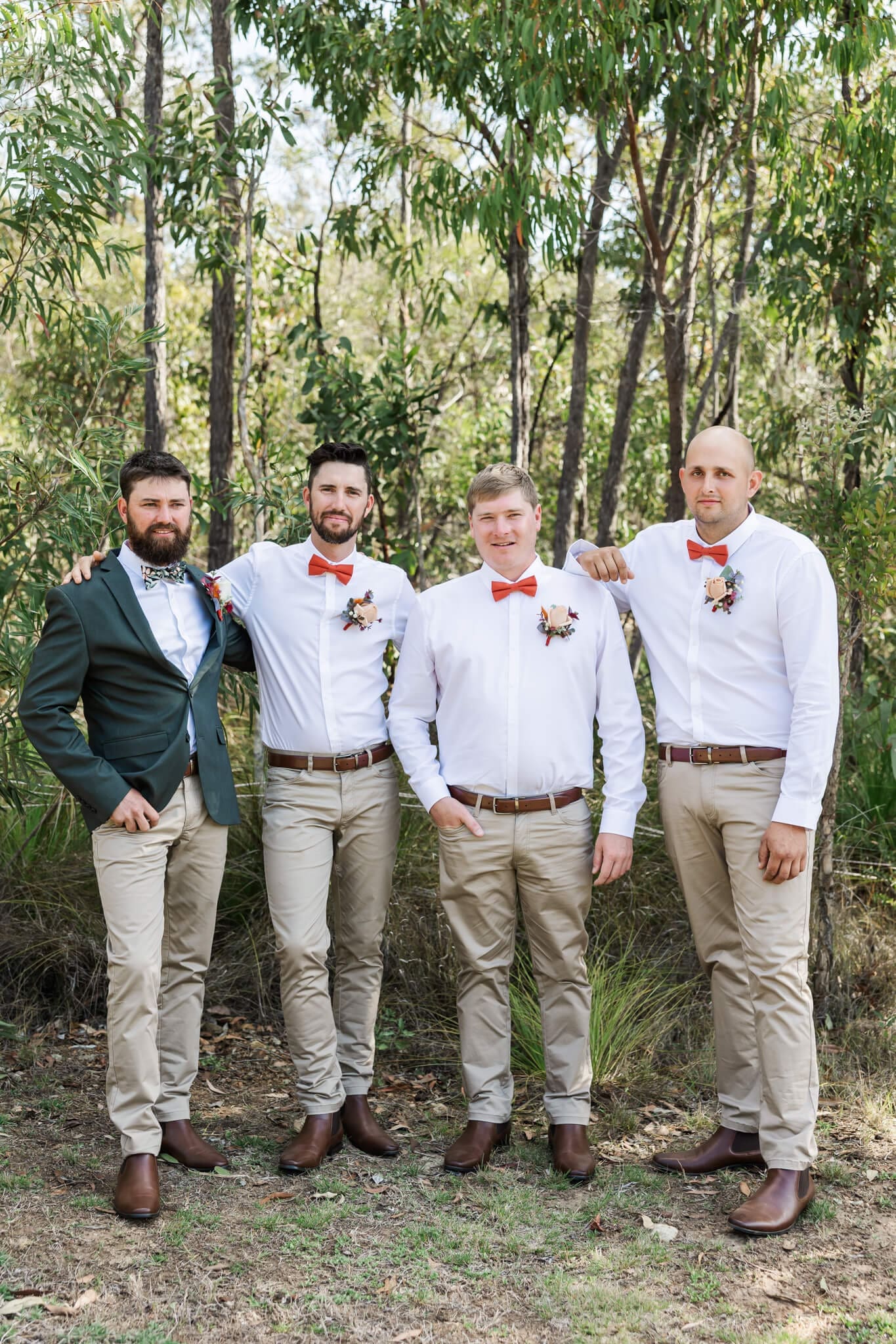 The groom and his men waiting before the ceremony of his wedding day.